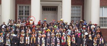 The seniors waiting (Jen is circled) - [picture, click to enlarge]